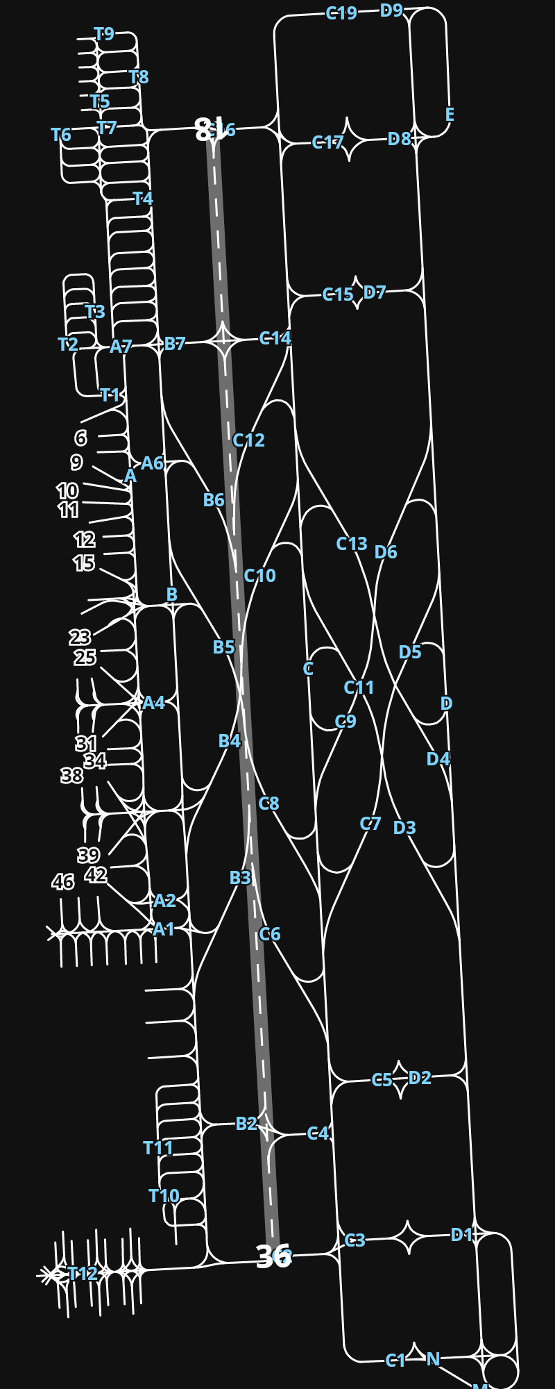 ZGHA Changsha Huanghua International Airport airport diagram — runways, taxiways and parking stands