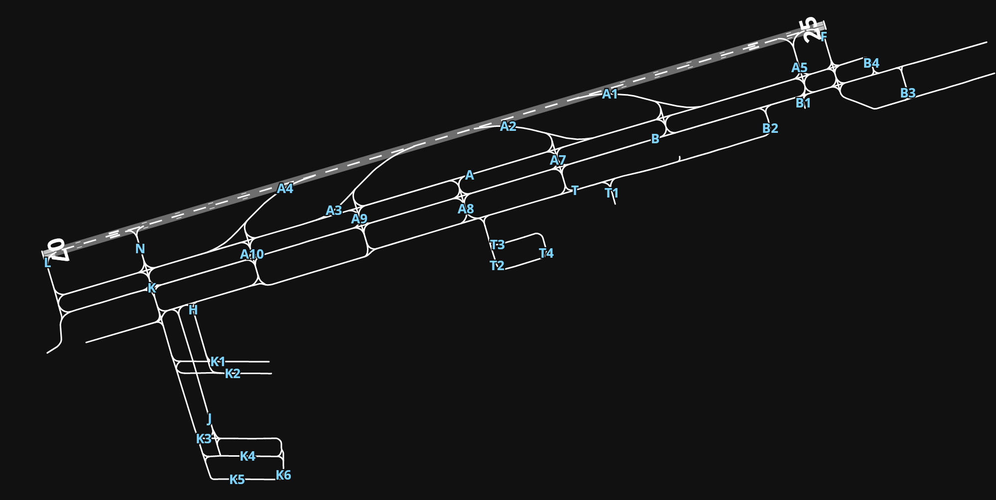 ZWWW Ürümqi Diwopu International Airport airport diagram — runways, taxiways and parking stands